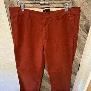 Banana Republic Emerson Chino Men’s 35x32 Straight Leg Dress Khaki Pants Rust